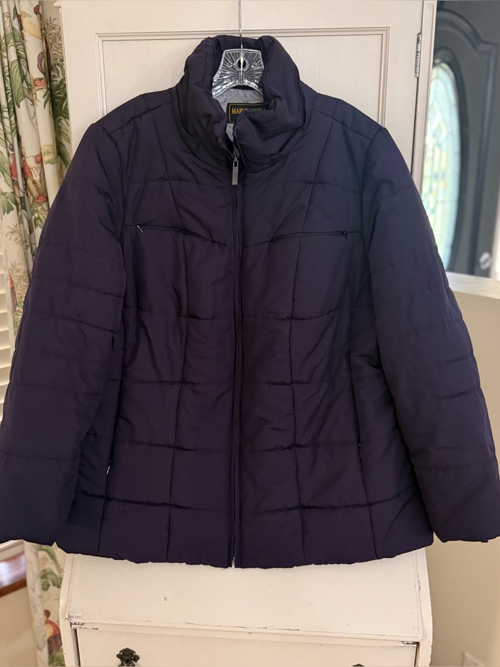 Women's Marvin Richards Puffer Jacket dark purple size 1X